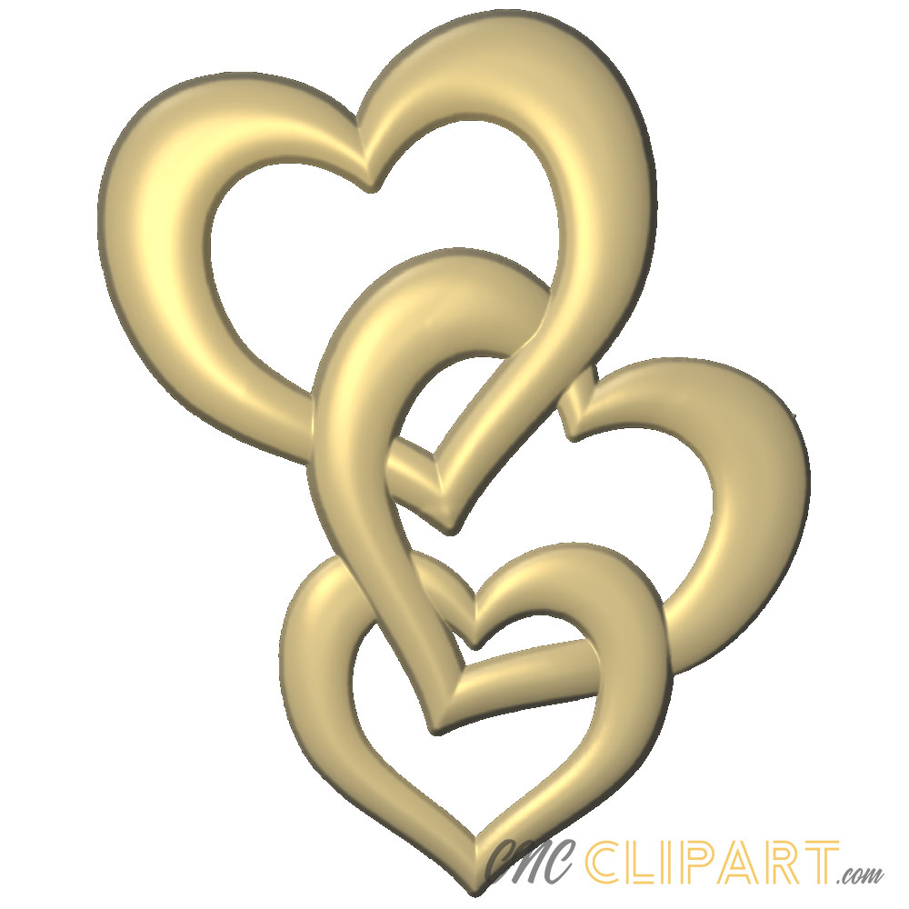 Interlocking Hearts Clipart