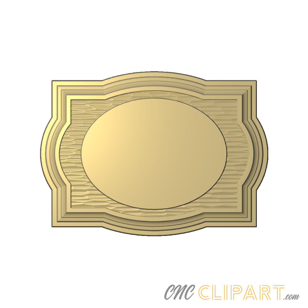 Plaque Base Award Frame 10 3D Relief Model - CNC Clipart