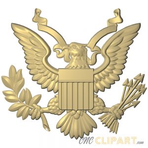 A 3D Relief Model of the US Army Crest