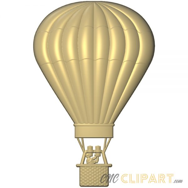 A 3D Relief Model of a Hot Air Balloon
