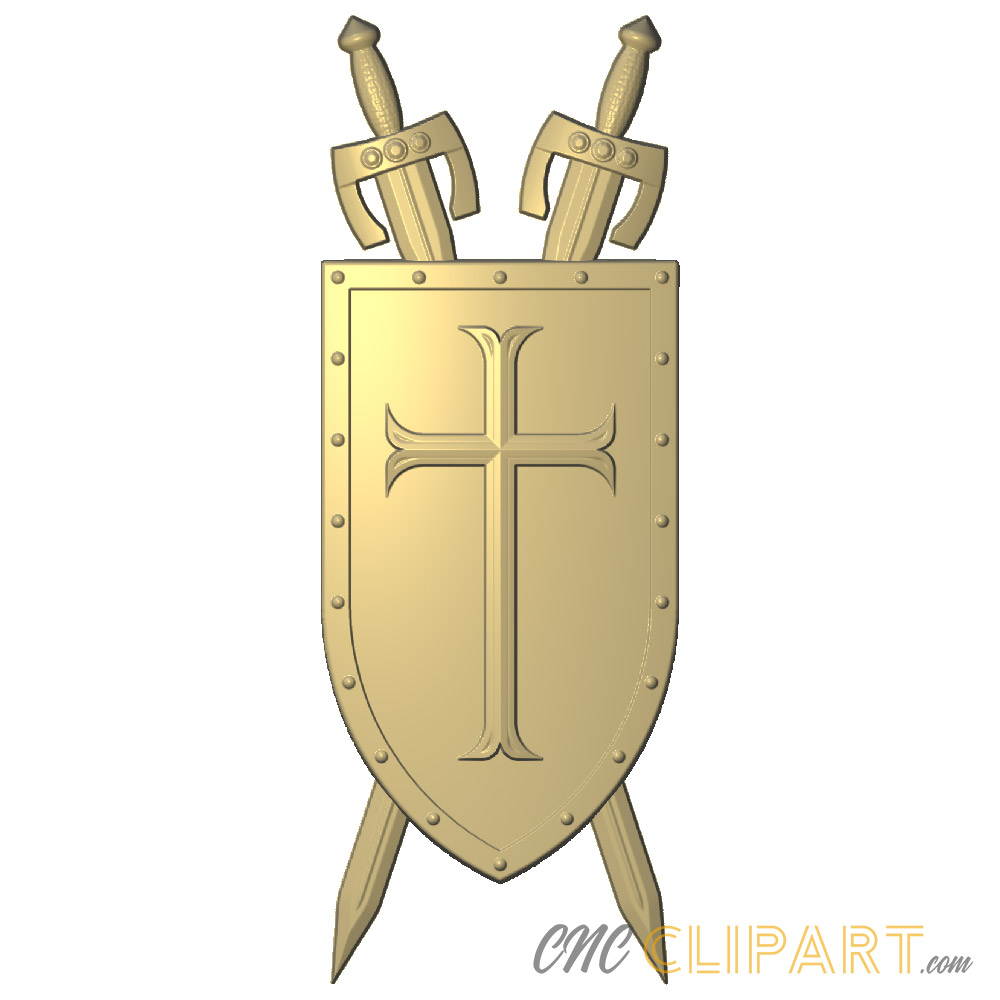 A 3D Relief Model of a Knights Templar Shield and Swords