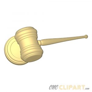 A 3D Relief model of a Judges Gavel