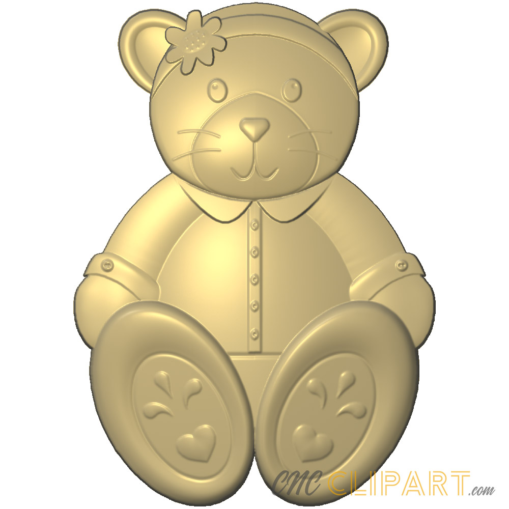 Security Officer Blank Badge 3D Relief Model - CNC Clipart