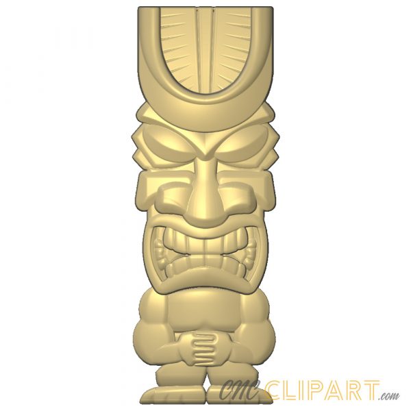 A 3D Relief model of a Tiki Character