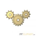 A 3D Relief model of a set of Cogs