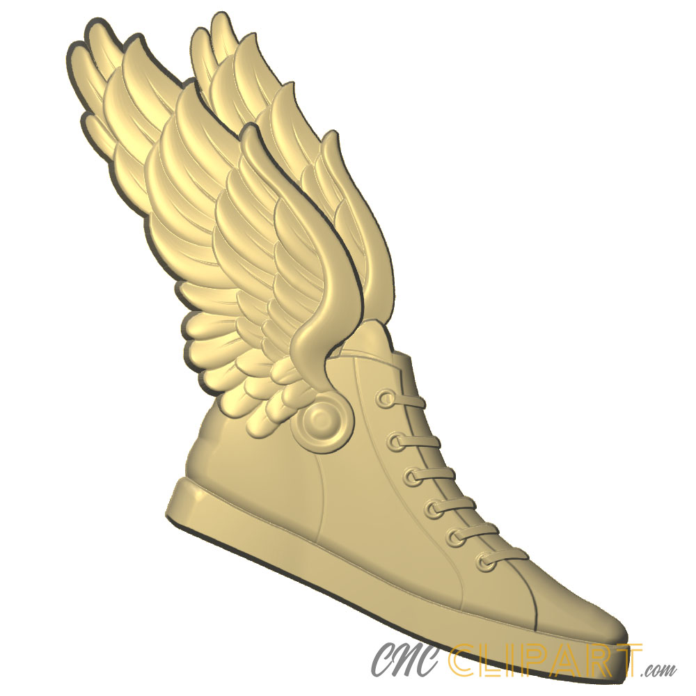 Running Shoes With Wings Clipart